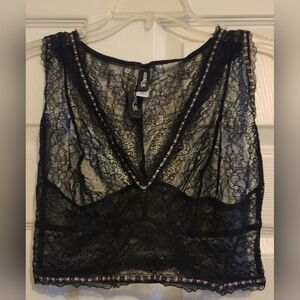 Adore Me Elegant Black Lace Bralette